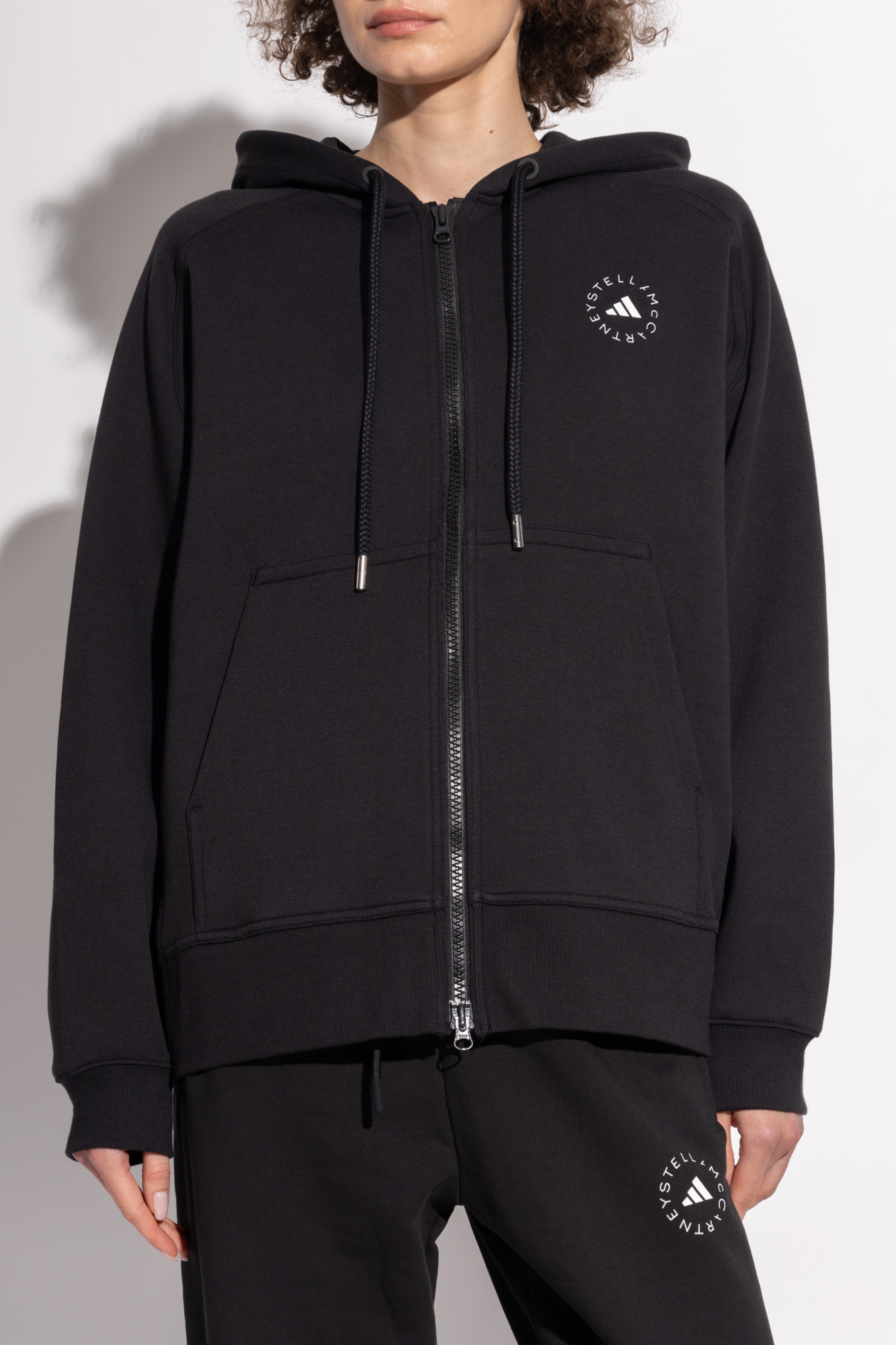 ❤︎daffy&stella❤︎ Black Tracksuit top with logo ADIDAS by Stella McCartney